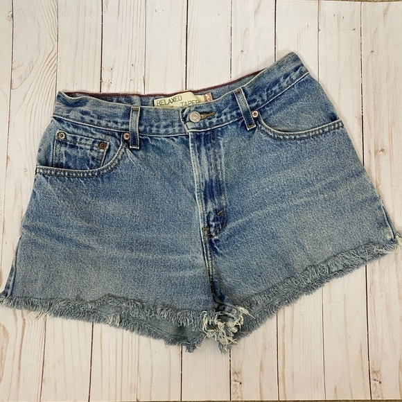 Levi’s 550 Relaxed Tapered Denim Shorts Size 8 M - Picture 1 of 10